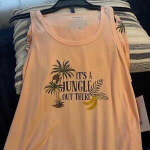 Peach Jungle Graphic Tank Top